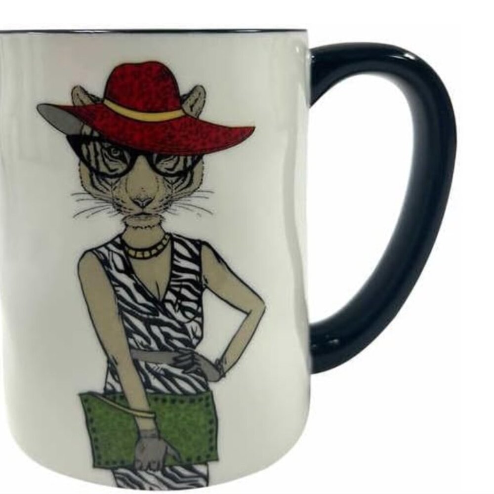 Hipster Animal Coffee Mugs 6pc 17.5 oz. by Signature Housewares - Picture 3 of 7